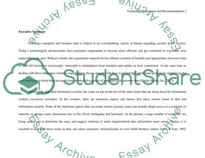 Technological Advancements, Data and Information Security