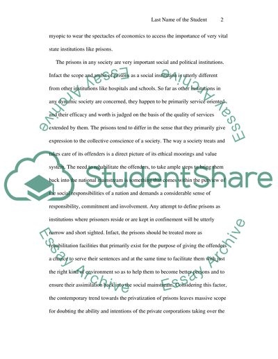 The Case against the Privatization of Prisons