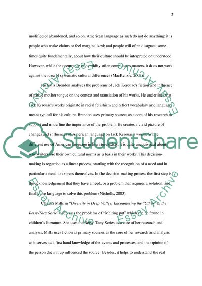 The Connection between American Language in Literature and Melting Pot