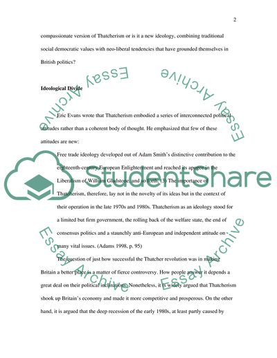 Thatcherism vs. New Labour
