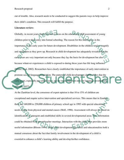 Identification and Assessment of Children with Learning Disabilities in Early Childhood
