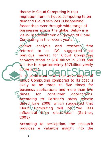 Defining the Cloud Computing Technology