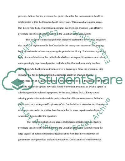 Evalution/analysis of an article