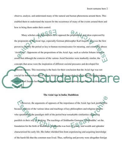 What Evidence Does the Axial Age Provide That Man Is a Meaning Seeking Creature