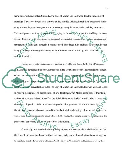 Two Stories about the Lives of Two Different Couples