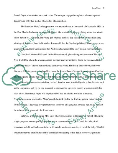 The Mysterious Death of Mary Rogers Sex and Culture in Nineteenth-Century New York