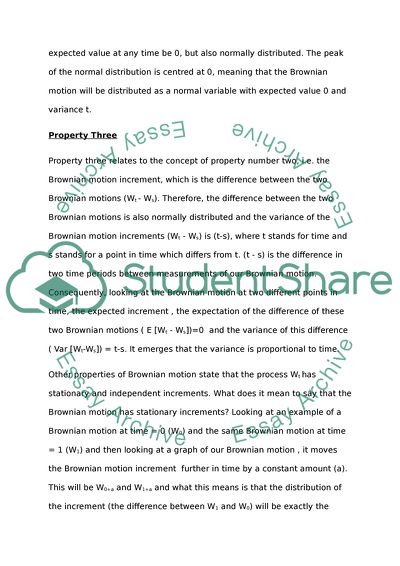 Basic Properties of Standard Brownian Motion