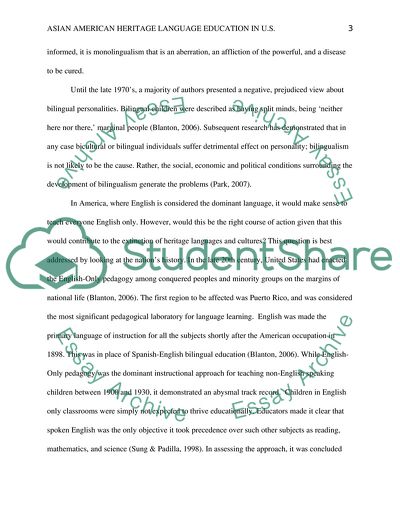 Asian American Heritage Language Education in the U.S