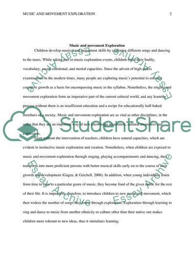 Music and Movement Exploration