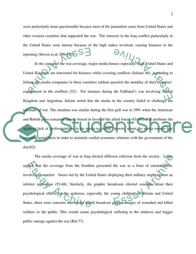 Media Coverage of War