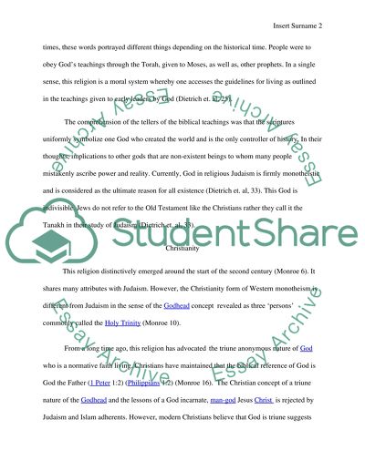 Western Monotheisms: Judaism, Christianity, and Islam