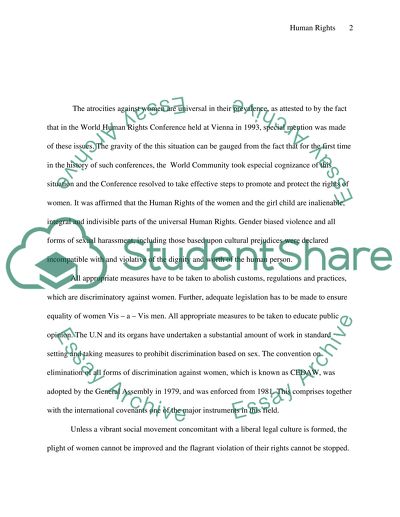 Human Rights and Women