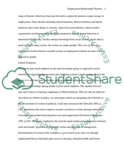 Why Women Continue to Suffer Disadvantage in Employment Relationship