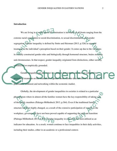 Gender Inequality in Eastern Countries