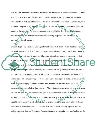 The Gods Anger Against the Nineveh