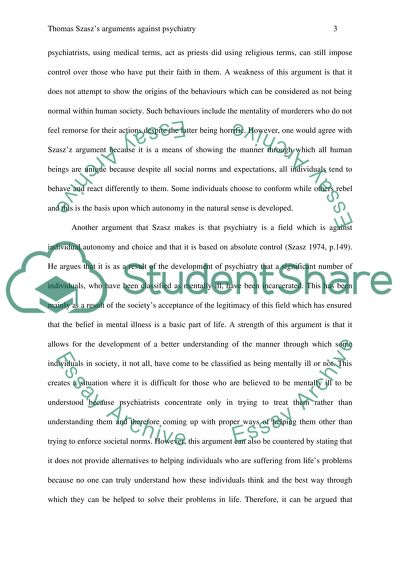 The Field of Psychiatry and the Mental State of Individuals