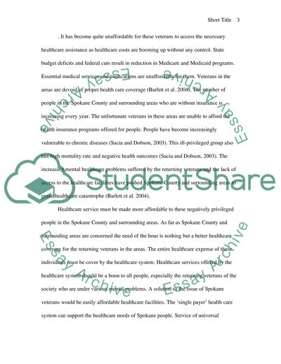 Mental Health Issues and their Impact on Healthcare of Veterans