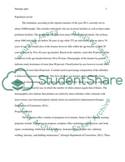 Strategic Plan Law Research Paper