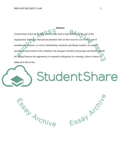 Private Security Law