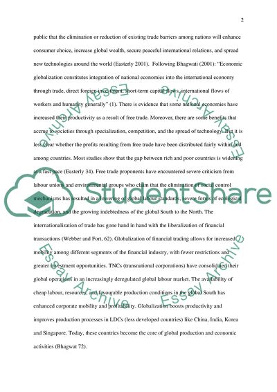 The effects of Globalization