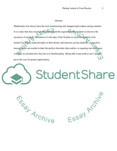 How Does Math Put the Action in Your Passion