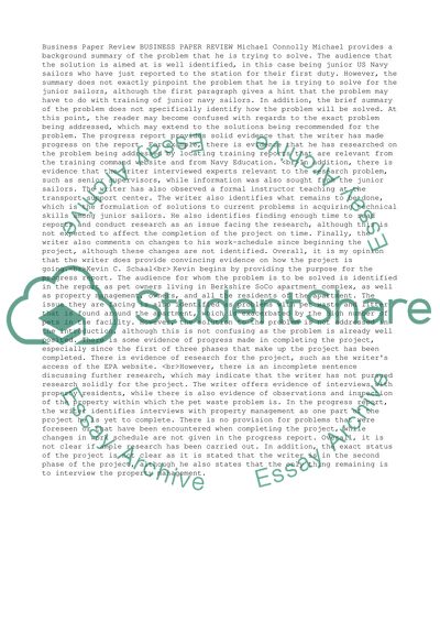 Business paper review