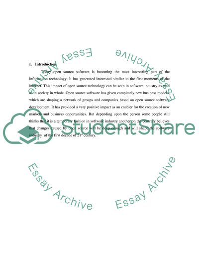 IT Management Overview of Open Source Software and Business Research