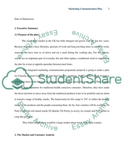 An Integrated Marketing Communication Program for Crunchy Crunch Company