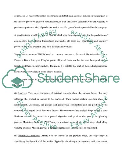 Marketing Planning: Marketing Plan Creating