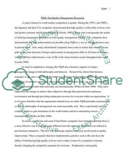 Total Quality Management