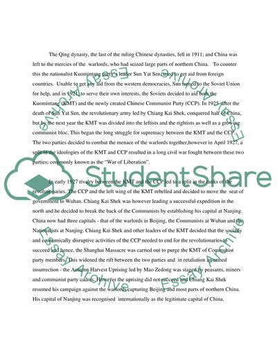 The Long Civil War between the Chinese Nationalists and Communists