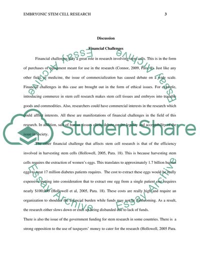 Embryonic Stem Cell Research and Challenges