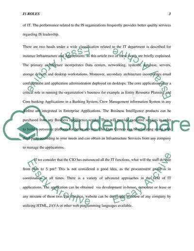 The Role of the Chief Information Officer