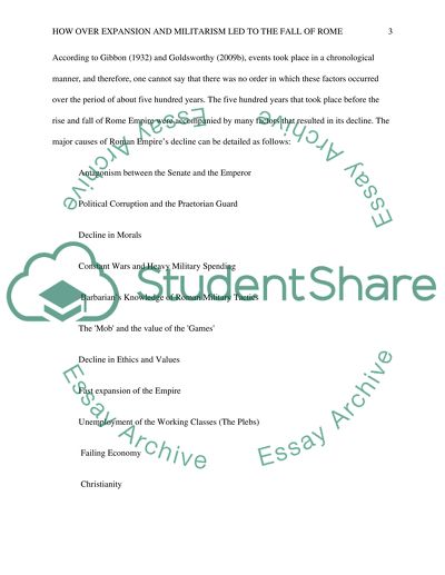 How over expansion and militarism led to the fall of Rome