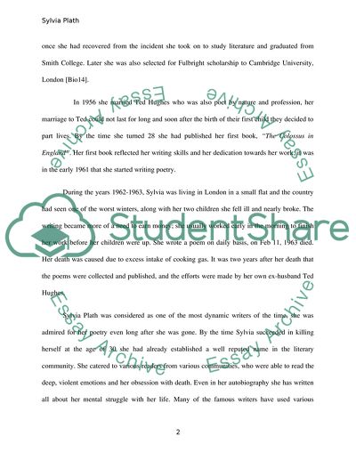 Sylvia Plath (who she was, what did she do, why is she remembered)