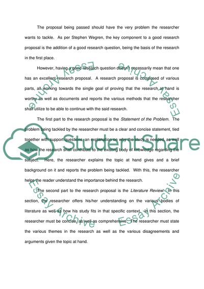 Guidelines on Writing a Research Proposal