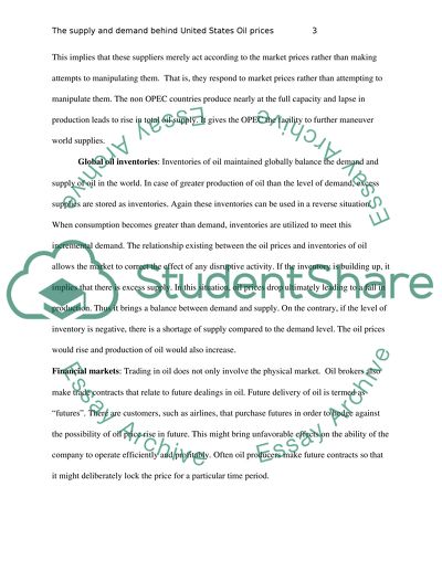 The Supply and Demand behind United States Oil Prices