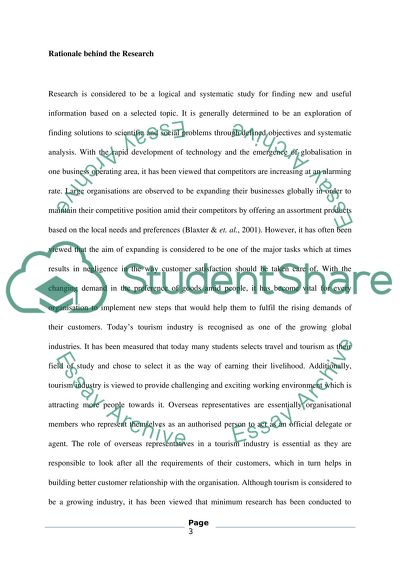 Customer Care and Role of the Overseas Representative