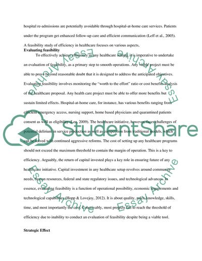 Efficiency In Healthcare