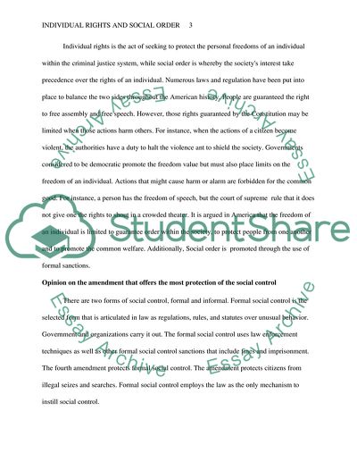 Individual Rights and Social Order