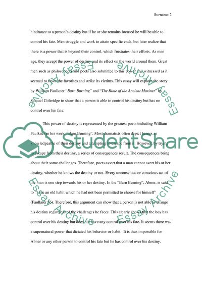 Fate or destiny is it possible to control that which we have no control of