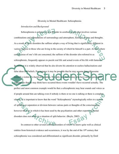Diversity in Mental Healthcare - Schizophrenia