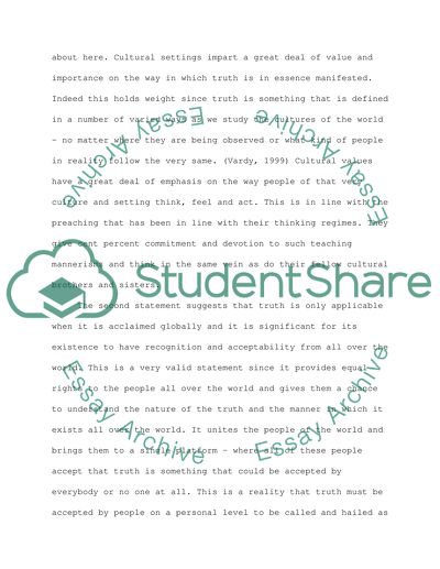 Theory of Knowledge: Different Cultures, Different Truths