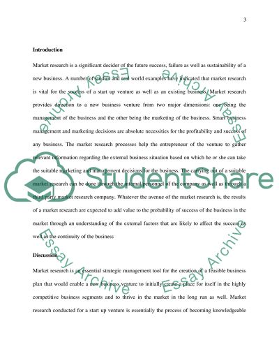 Market Research on the Success of a New Business