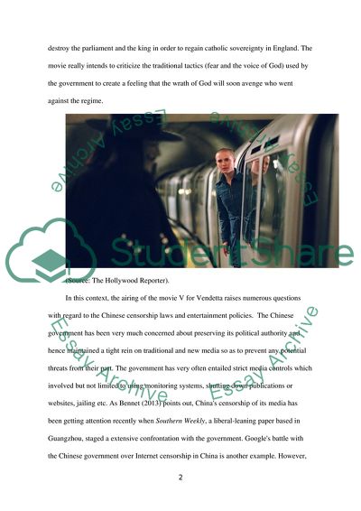 The Airing of V for Vendetta on Chinese State Television