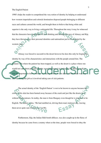 The English Patient Written by Michael Ondaatje