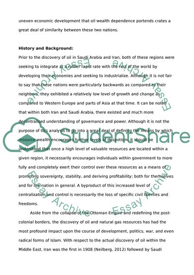 Is Oil a Blessing or a Curse for the Middle East