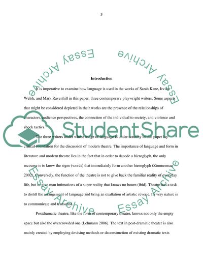 Language in Contemporary English Drama