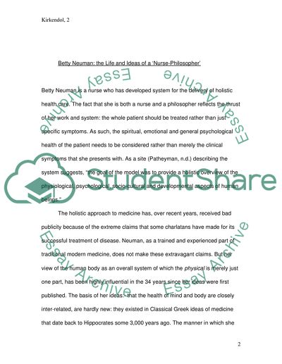 Betty Neuman: the Life and Ideas of a Nurse-Philosopher