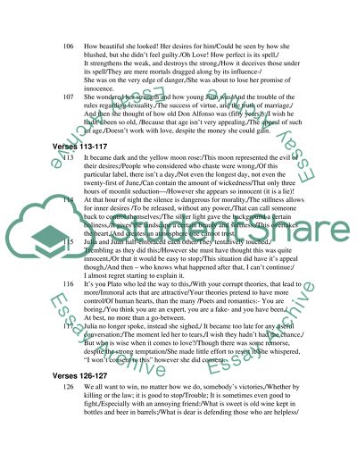 Critique of Don Juan Canto I by Byron